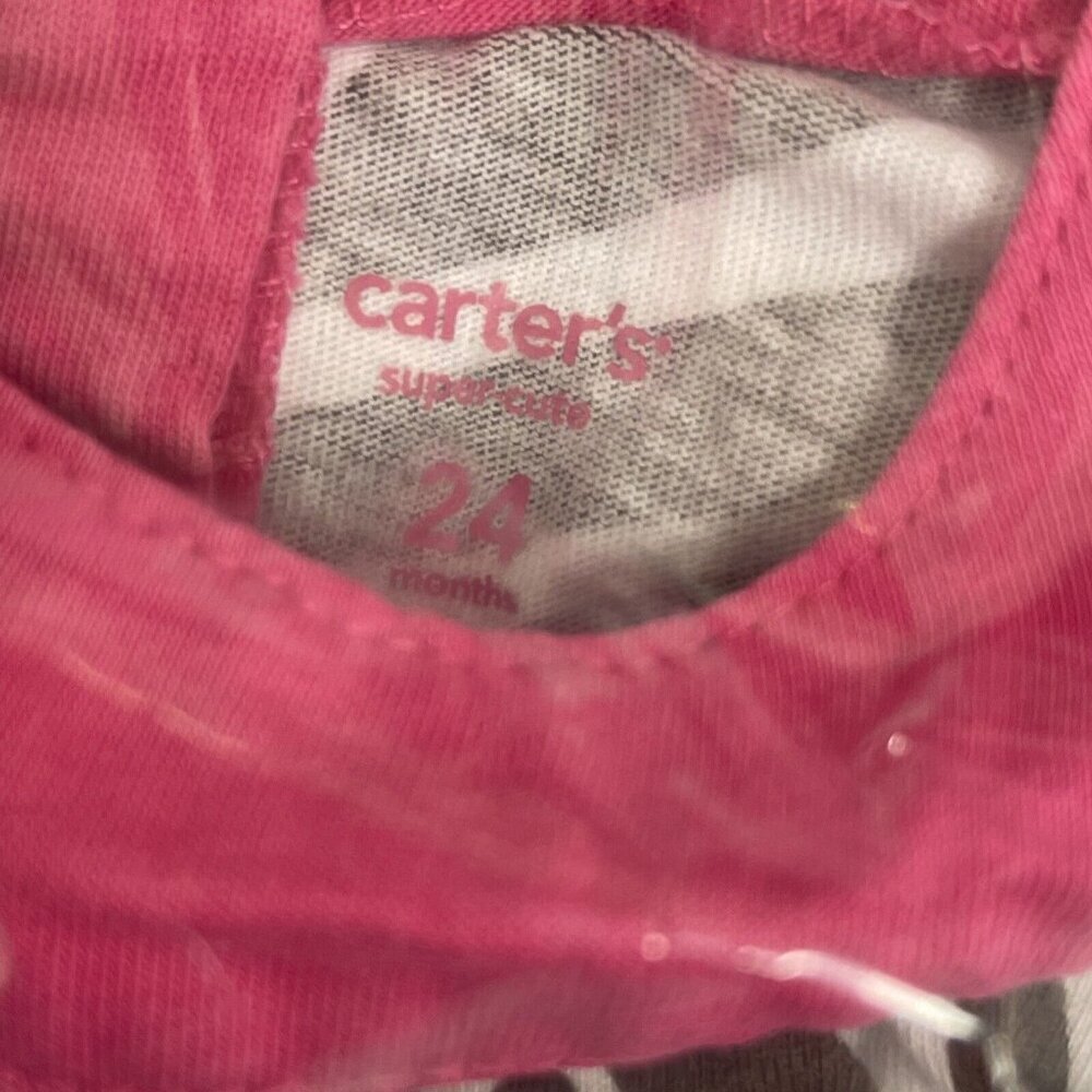 Carter’s Girls Size 24 Months Brown Pink Animal Cheetah Sleeveless 2pc - Picture 7 of 7